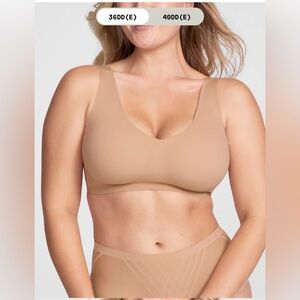 Honeylove V-Neck Bra in Sand , size 2X